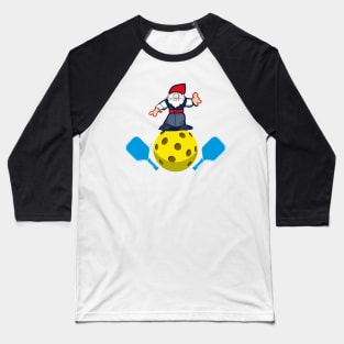 Pickleball Gnome Baseball T-Shirt